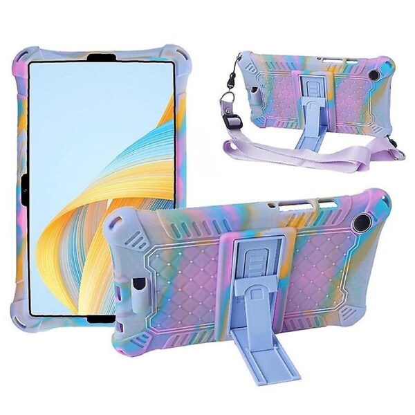 For Samsung Galaxy Tab A9 Case Anti-Drop Pc+Silicone Tablet Cover With Shoulder Strap