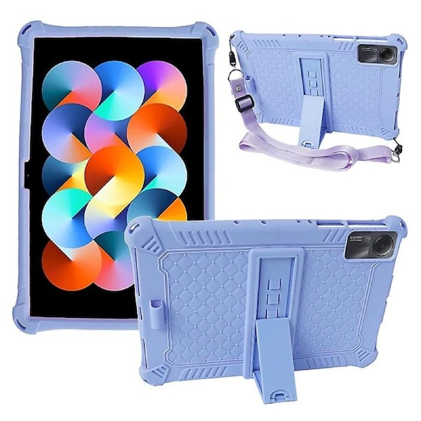 For Xiaomi Redmi Pad Se Case Pc+Silicone Tablet Kickstand Cover With Shoulder Strap