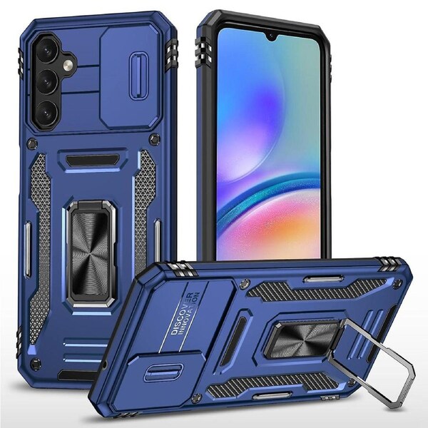 For Samsung Galaxy A05s 4G Case Slide Lens Shield PC+TPU Anti-fall Phone Cover