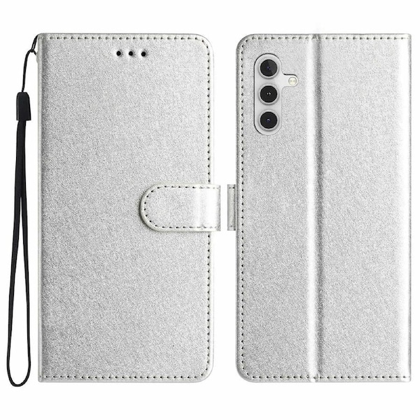 For Samsung Galaxy A05s 4G Case PU Leather Silk Texture Wallet Phone Cover
