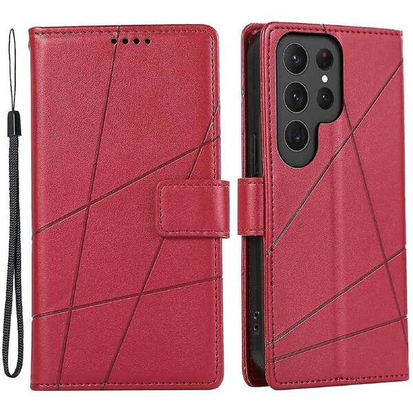 DF-06 Cell Phone Cases For Samsung Galaxy S24 Ultra Anti-scratch Imprinted PU Leather Cover