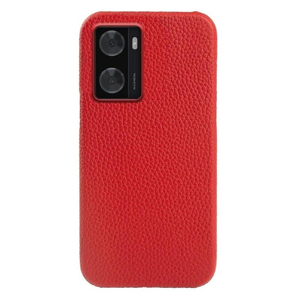 For Oppo A57 (2022) 5G/A77 5G Genuine Cow Leather Coated Hard PC Cover ic Phone Case