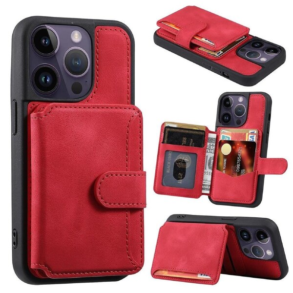 Shockproof Case for iPhone 12 Pro Max 6.7 inch PU Leather TPU Phone Shell with Card Holder