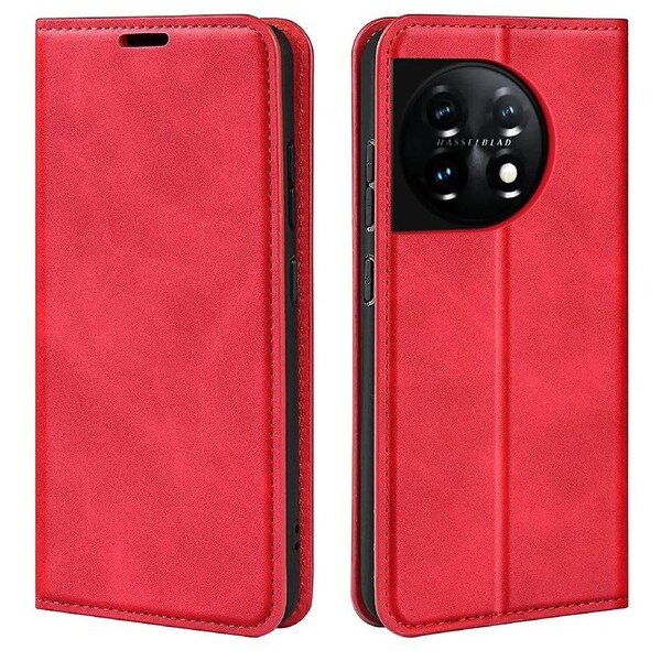 For OnePlus 11 5G Feeling ic Auto-absorbed Wallet Case Fully Wrapped Stand Flip Phone Cover