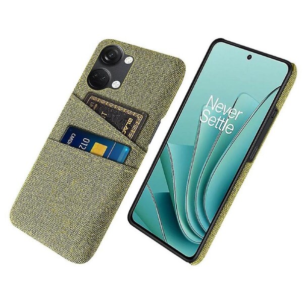 2 Card Slots Phone Cover for OnePlus Nord 3 5G/Ace 2V,Hard PC+Cloth Phone Case