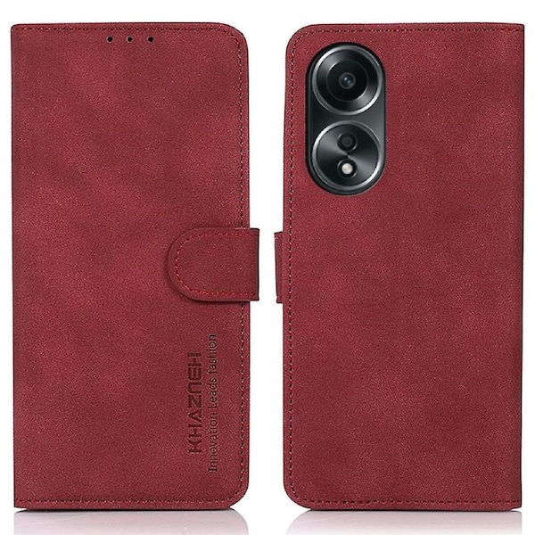 For Oppo A58 5G Fine Texture Wallet PU Leather Smartphone Case Stand Phone Cover