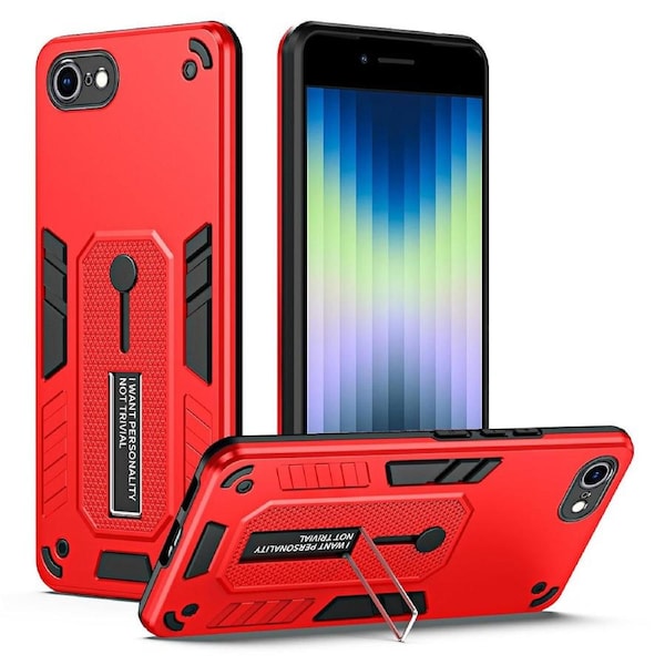 For iPhone 7 /8 4.7 inch/SE (2020)/SE (2022) PC+TPU Kickstand Phone Case Finger Grip Cover