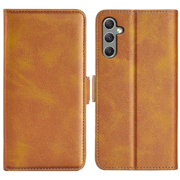 For Samsung Galaxy A24 4G PU Leather Wallet Phone Case Calf Texture Anti-drop Stand Cover