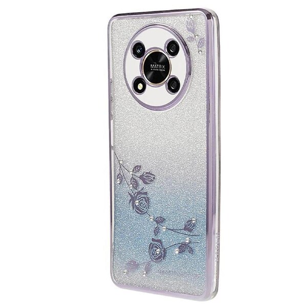 For Honor X30 5G Rhinestone Decor TPU Phone Case Electroplating Smartphone Cover