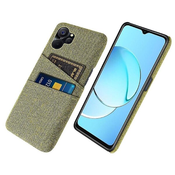 For Realme 9i 5G/10 5G Dual Card Slots Cloth Texture Phone Case Hard PC Phone Back Cover Protector