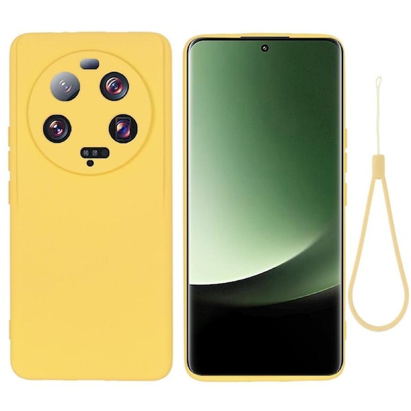 For Xiaomi 13 Ultra Mobile Phone Shell Liquid Silicone Protection Case Soft Lining Cover with Strap
