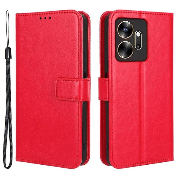 For Transsion Infinix Zero 20 4G X6821 Texture Phone Case Wallet Anti-Drop Flip Stand Cover