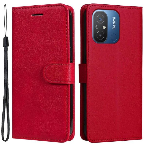 For Xiaomi Redmi 12C 4G/11A 4G PU Leather Phone Case Flip Stand Solid Color Wallet Cover