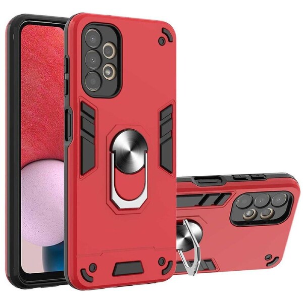 YB PC Series-1 for Samsung Galaxy A13 4G Phone Case Rotary Ring Kickstand TPU+PC Protective Cover