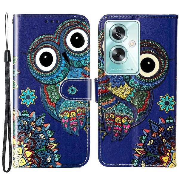 For Oppo A79 5G/A2 5G Case PU Leather+TPU Pattern Printed Flip Stand Phone Protector