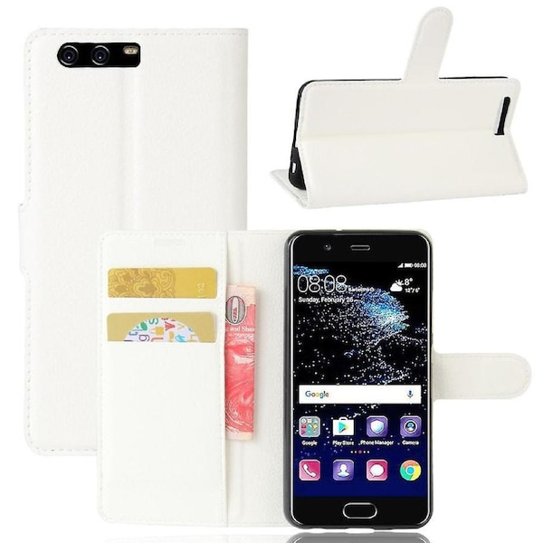 For Huawei P10 Skin Leather Stand Cover with Separated Wallet Design Anti-Collision Protection