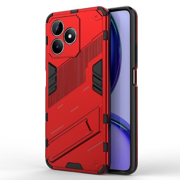 For Realme C53 (Global)/C53 (India)/C51 Kickstand Back Case PC+TPU Shockproof Phone Cover