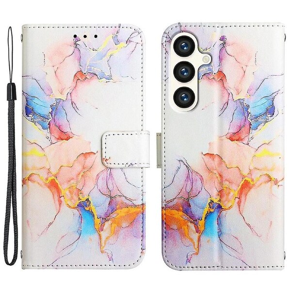 For Samsung Galaxy S24 Wallet Phone Case Marble Pattern Leather Flip Cover