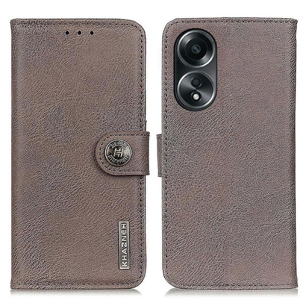 For Oppo A58 5G/A78 5G Dustproof Shell Cowhide Texture Case Stand Wallet PU Leather Phone Cover