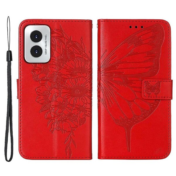 YB Imprinting Series-4 For Motorola Moto G Play (2024) 4G Case Wallet Leather Phone Cover