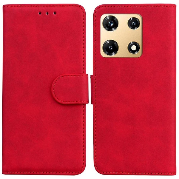 For Transsion Infinix Note 30 Pro 4G Phone Case Stand Wallet Solid Color Mobile Phone Cover