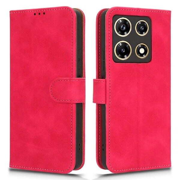 For Transsion Infinix Note 30 Pro 4G Wallet Phone Case Skin-touch PU Leather Stand Flip Cover