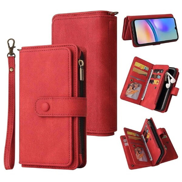 For Samsung Galaxy A05s 4G Case Zipper Wallet Anti-drop Leather Phone Cover