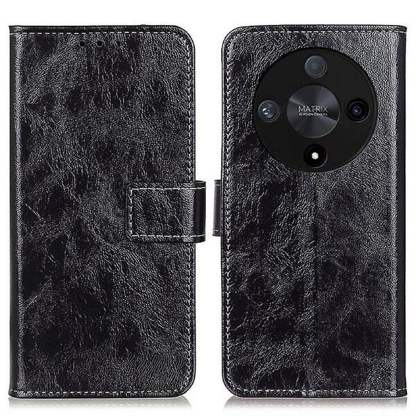 For Honor X9b 5G Case PU Leather Crazy Horse Texture Wallet Phobne Cover