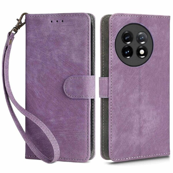 For OnePlus Ace 2 5G/11R 5G Wallet Case RFID Blocking Leather Stand Phone Cover with Strap