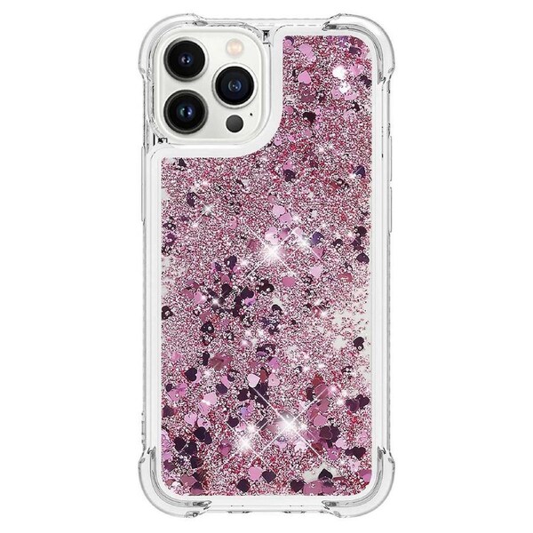 YB Quicksand Series-1 for iPhone 15 Pro Glitter Flowing Case Reinforced Corners Soft TPU Phone Cover