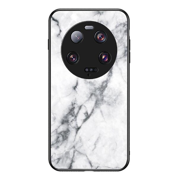 For Xiaomi 13 Ultra Tempered Glass Back Cover PC+TPU Marble Pattern Phone Case Marble