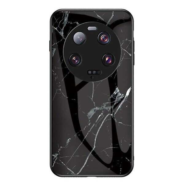 For Xiaomi 13 Ultra Tempered Glass Back Cover PC+TPU Marble Pattern Phone Case Marble