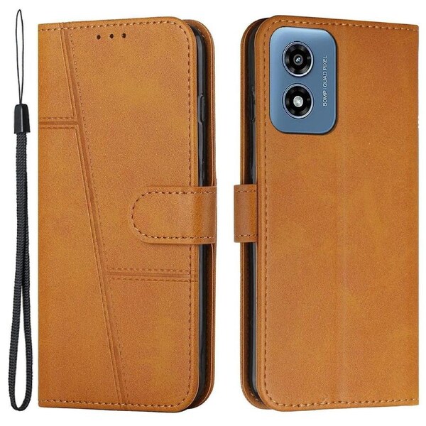 For Motorola Moto G04 4G / G24 4G Case Wallet Calf Texture PU Leather Stand Phone Cover