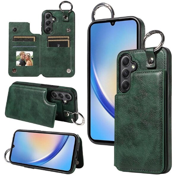 Leather+tpu Card Holder Phone Guard Cover Case For Samsung Galaxy A34 5g