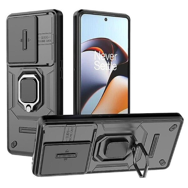 Slide Lens Lid Pc+tpu Kickstand Phone Case For Oneplus 11r 5g/ace 2 5g