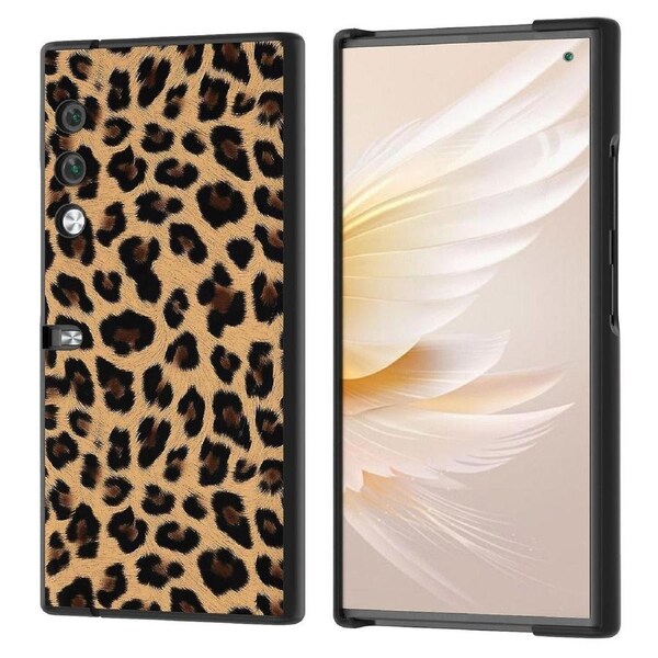 For Honor V Purse Case Pu Leather+pc Leopard Pattern Phone Cover