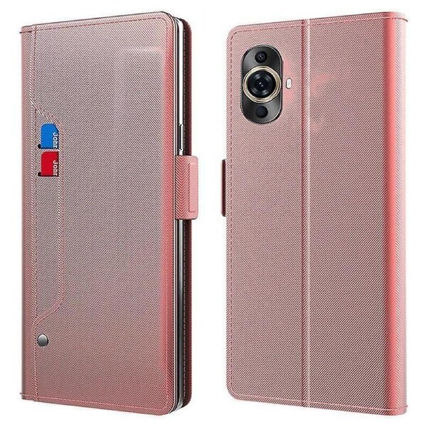 Tpu +pu Leather Stand Case For Huawei Nova 11 Pro/nova 11 Ultra, Mirror Phone Cover With Card Holder