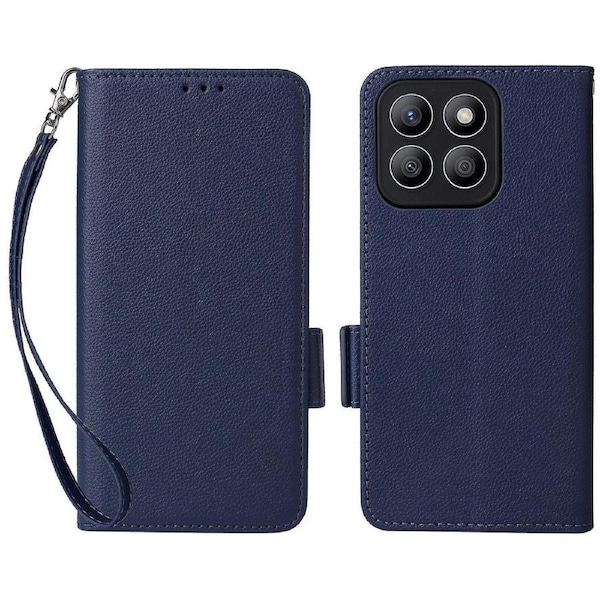 For Honor X8b 4G Phone Leather Case Wallet Cover Litchi Texture