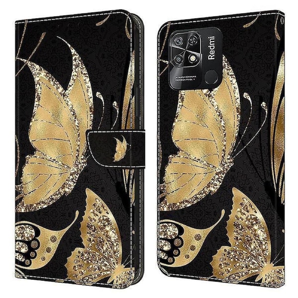 Pattern Printing Leather Case For Xiaomi Redmi 10c 4g Case Anti-drop Wallet Phone Case