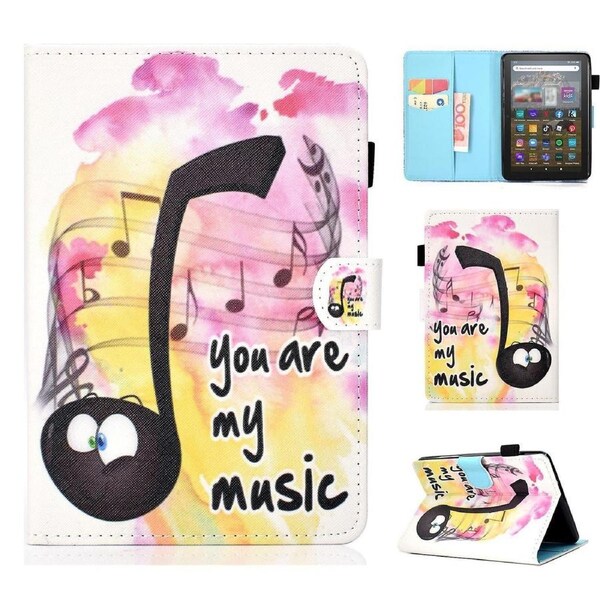 For Amazon Kindle 11th Gen (2022) Pattern Printing Folio Flip Tablet Stand Case Stitching Line Pu Leather Card Holder Protective Cover