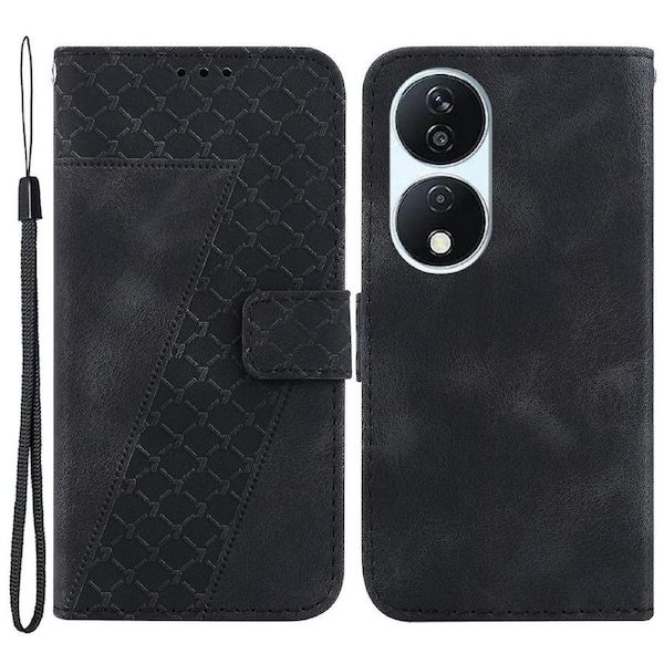 For Honor X7b 4G/ Play 50 Plus 5G Phone Case 7-Shape Imprinted Wallet Stand Leather Cover