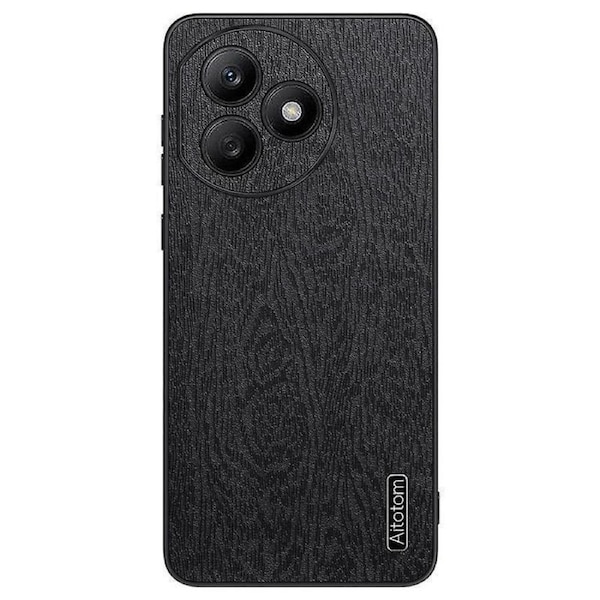 For Honor X50i+ 5G Case Wood Grain Anti-collision PU+PC+TPU Phone Cover