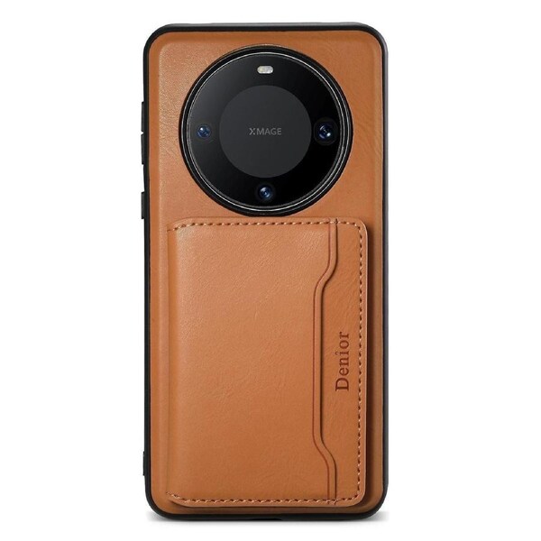 DENIOR For Huawei Mate 60 Magnetic Case Card Holder Kickstand Phone Purse Cover