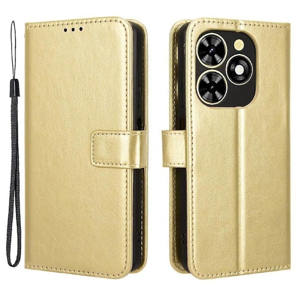 Leather Phone Cover For Tecno Spark Go 2024 4g Bg6 / Spark 20c Bg7 / Pop 8, Wallet Design Case