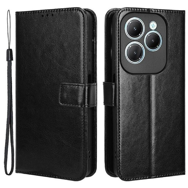 Crazy Horse Texture Wallet Leather Phone Case For Transsion Infinix Hot 40 X6836/Hot 40 Pro X6837