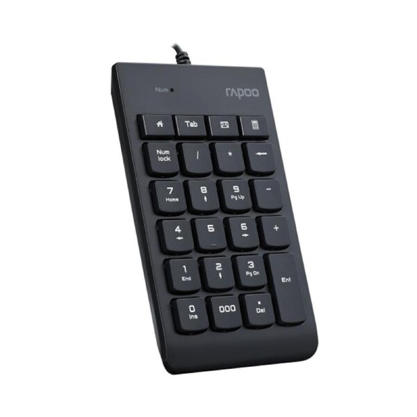 RAPOO K10 Laser Carved Keycap Spill resistant Wired Numeric Number Pad Keyboard