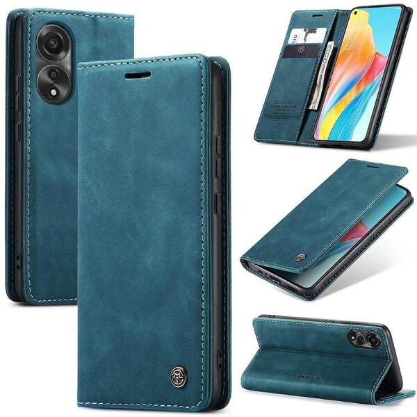 Pu Leather Stand Magnetic Closure Phone Cover Case For Oppo A78 4g