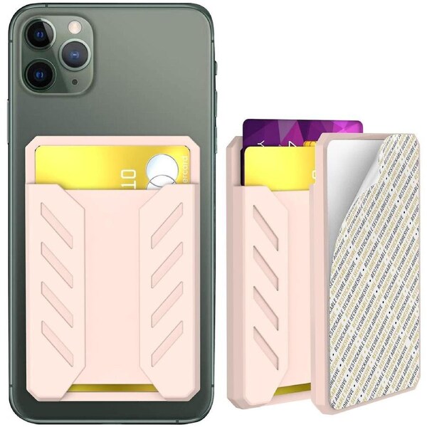 Phone Back Card Holder Adhesive Stick-On Card Slot Pocket