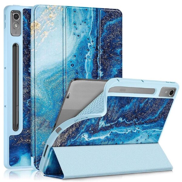 PU Leather +TPU Tablet Case For Lenovo Lenovo Tab P12 TB371FC, Tri-fold Stand Tablet Cover