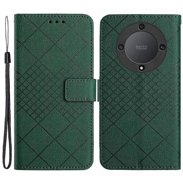 Litchi Texture Scratch-resistant Pu Leather Stand Phone Case For Honor X9b 5g